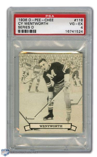 1936-37 O-Pee-Chee Series D #116 Cy Wentworth - PSA 4