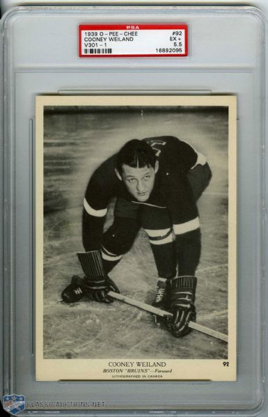 1939-40 O-Pee-Chee #92 - Cooney Weiland PSA 5.5