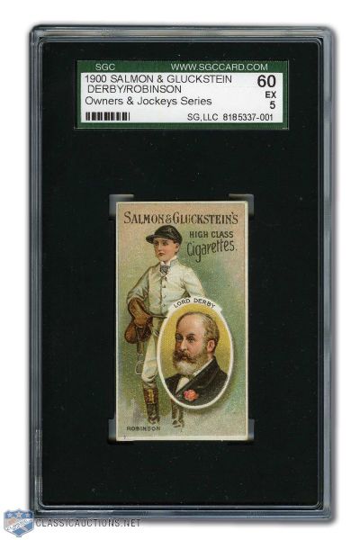 Rare 1900 Salmon & Gluckstein Lord Stanley Graded Tobacco Card