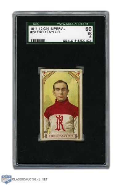 1911-12 Imperial Tobacco C55 #20 - Fred Taylor - Graded SGC 5