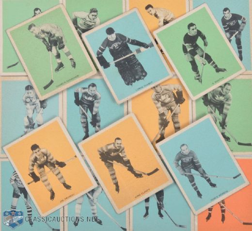 1933-34 Hamilton Gum Complete 21-Card Set Including Morenz