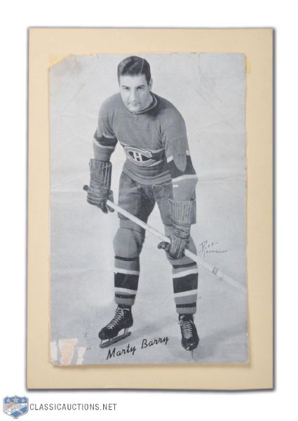 Scarce Beehive Group 1 Photo of Montreal Canadiens Marty Barry