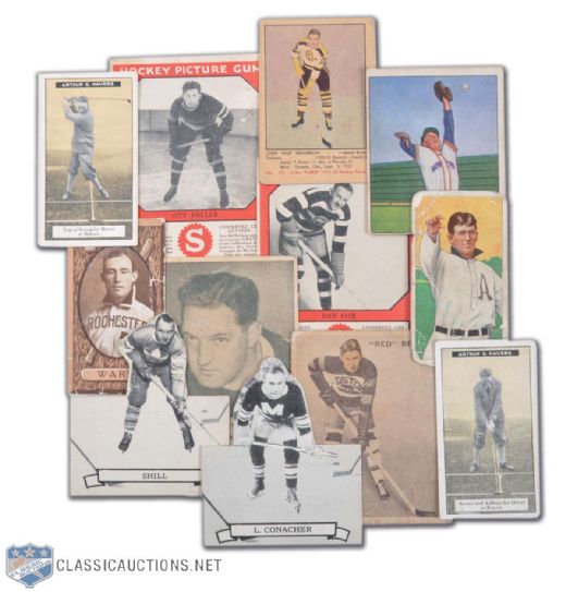 1930s to 1950s Miscellaneous Sports Card Collection of 12