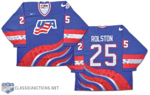 Brian Rolston Team USA 1996 World Cup of Hockey Game-Worn Jersey