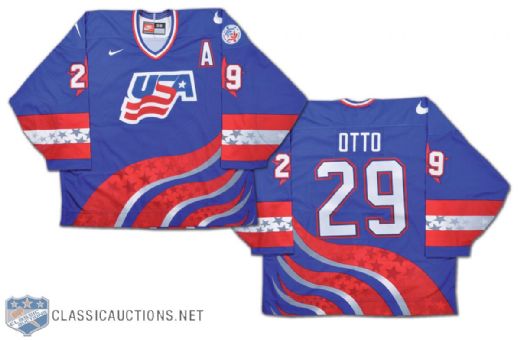 Joel Otto Team USA 1996 World Cup of Hockey Game-Worn Jersey