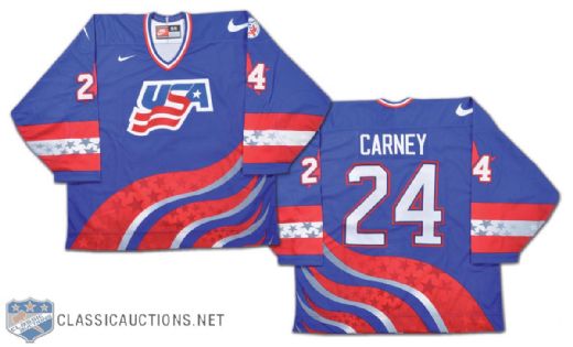 Keith Carney Team USA 1996 World Cup of Hockey Game-Worn Jersey