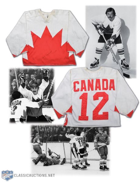 Yvan Cournoyer 1972 Canada-Russia Series Game-Worn Jersey - Photo-Matched!