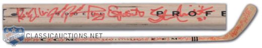 1972 Canada-Russia Series Team Canada Autographed Stick by 26
