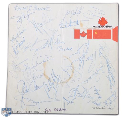 1972 Canada-Russia Series Program Autographed by 25+