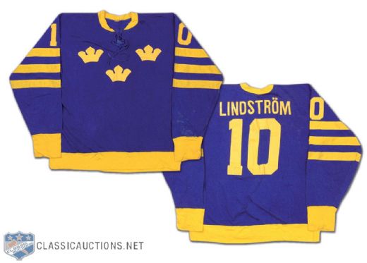 Willy Lindstroms 1970s Team Sweden Game-Worn Jersey