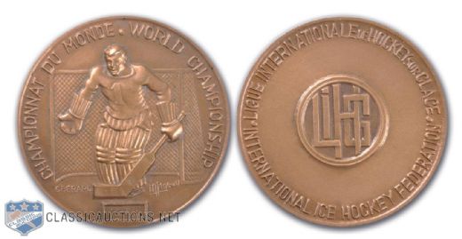 1963 World Ice Hockey Championship Bronze Medal Won by Czechoslovakia