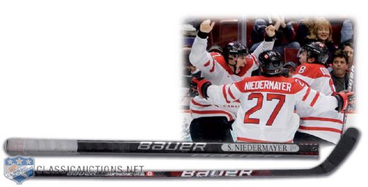 Scott Niedermayer 2010 Olympics Gold Medal Game Team Canada Game-Used Stick