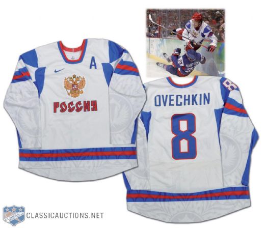 Alexander Ovechkin Team Russia 2010 Winter Olympics Game-Issued Jersey