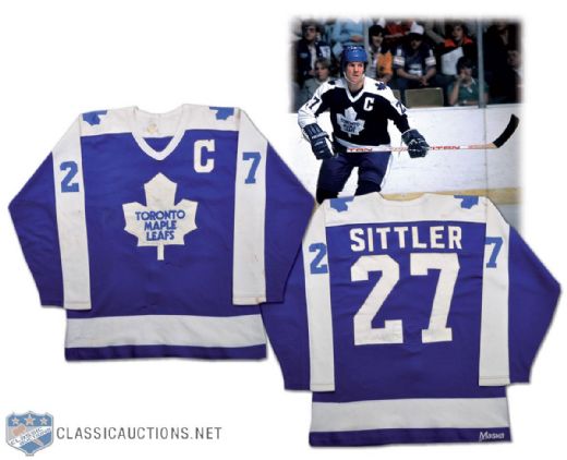 Circa 1981-82 Darryl Sittler Game-Worn Toronto Maple Leafs Jersey