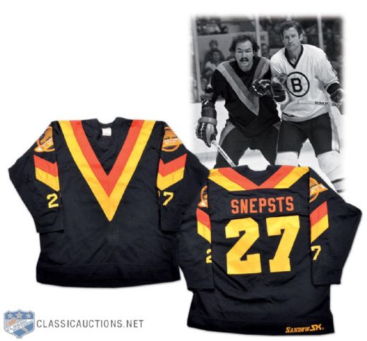 Early 1980s Harold Snepsts Game-Worn Vancouver Canucks Jersey