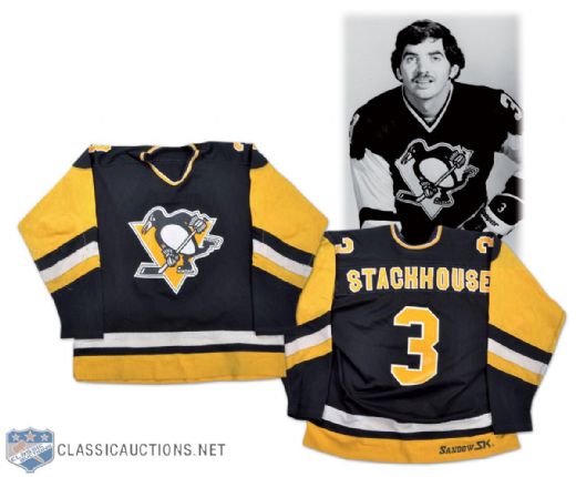 Early-1980s Ron Stackhouse Game-Worn Pittsburgh Penguins Jersey