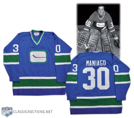 1977-78 Cesare Maniago Vancouver Canucks Game Jersey