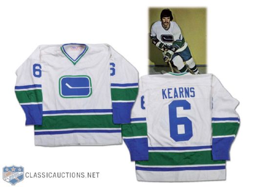 1977-78 Dennis Kearns Vancouver Canucks Game Jersey