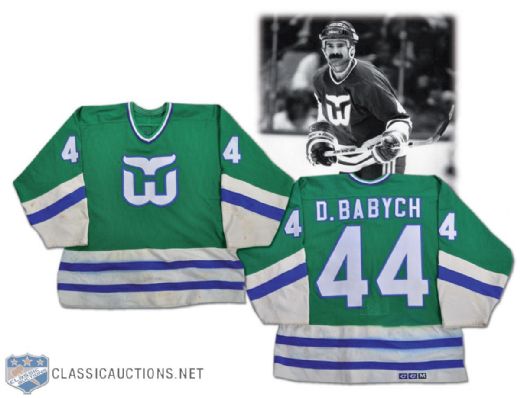 1985-87 Dave Babych Game-Worn Hartford Whalers Jersey