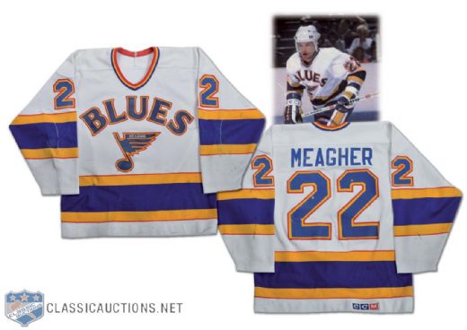 1986-87 Rick Meagher Game-Worn St. Louis Blues Jersey