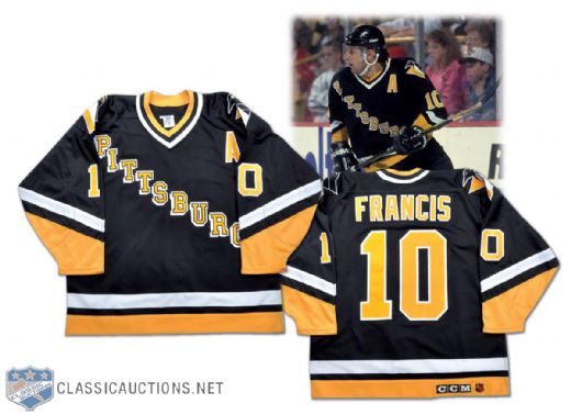 1993-94 Ron Francis Game-Worn Pittsburgh Penguins Jersey