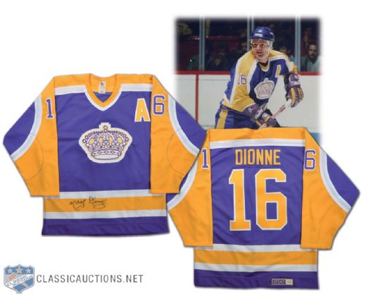 1985-86 Marcel Dionne Signed Game-Worn Los Angeles Kings Jersey