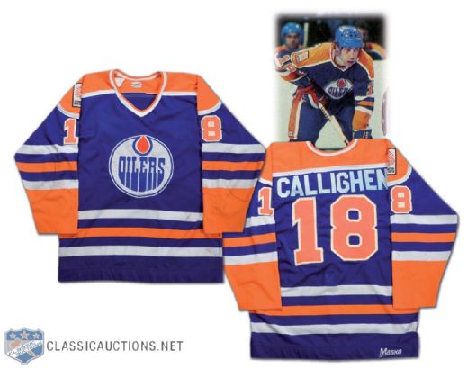 1979-80 Brett Callighen Game-Worn Edmonton Oilers First Year Jersey