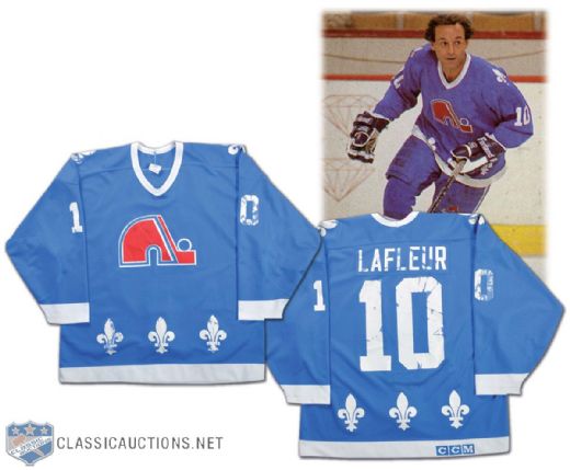 Guy Lafleur 1989-90 Quebec Nordiques Signed Game-Worn Jersey