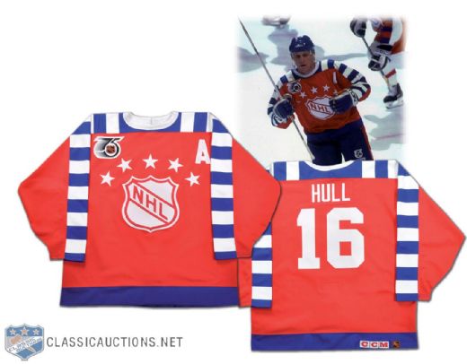 Brett Hulls 1992 Game-Worn Autographed NHL All- Star Game Jersey