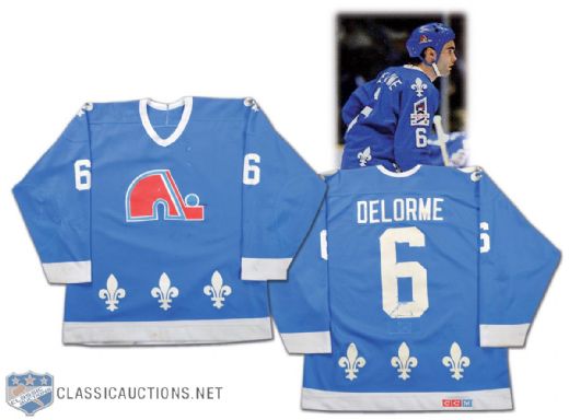 Gilbert Delorme 1986-87 Quebec Nordiques Game-Worn Jersey
