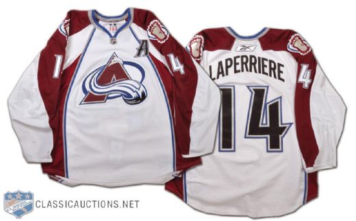 Ian Laperriere 2008-09 Colorado Avalanche Game-Worn Alternate Captains Jersey - Photo-Matched!