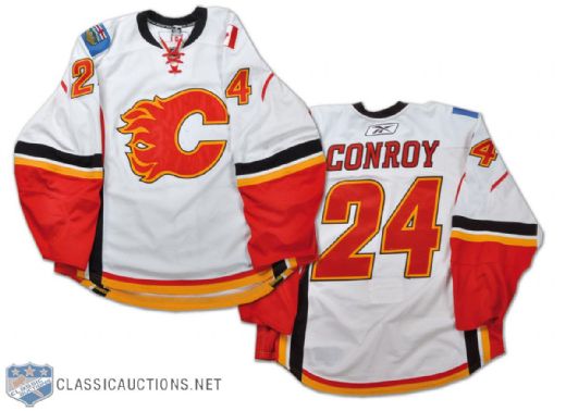 Craig Conroy 2007-08 Calgary Flames Game-Worn Jersey - Photo-Matched!