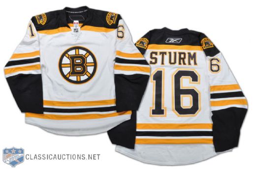 Marco Sturm 2009-10 Boston Bruins Game-Worn Jersey - Photo-Matched!