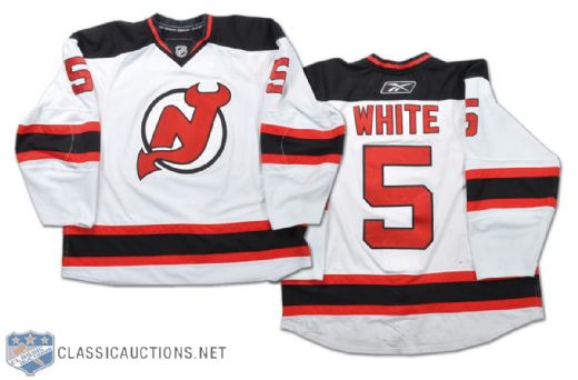 Colin White 2008-09 New Jersey Devils Game-Worn Jersey - Photo-Matched!