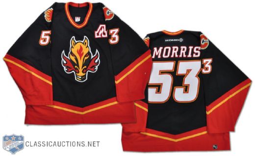 Derek Morris 2001-02 Calgary Flames Game-Worn Alternate Captains Jersey