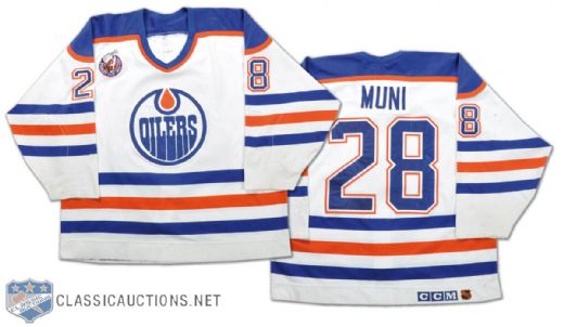 Craig Muni 1992-93 Edmonton Oilers Game-Worn Jersey