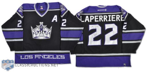 Ian Laperriere 2003-04 Los Angeles Kings Signed Game-Worn Alternate Captains Jersey