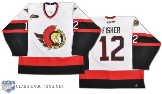 Mike Fisher 2003-04 Ottawa Senators Game-Worn Jersey With Roger Tribute Patch