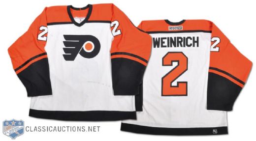 Eric Weinrich 2002-03 Philadelphia Flyers Game-Worn Playoffs Jersey