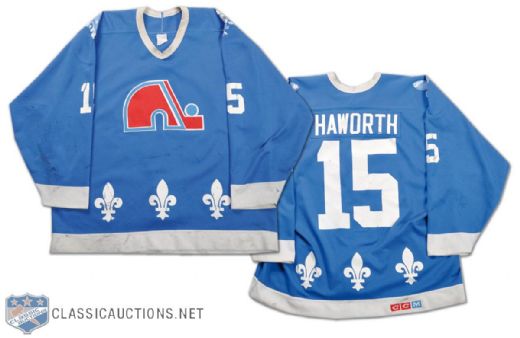 Alan Haworth 1987-88 Quebec Nordiques Game-Worn Jersey