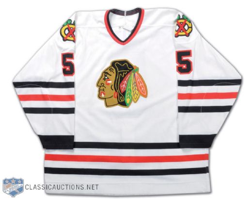 Steve Smith 1993-94 Chicago Black Hawks Game-Issued Jersey