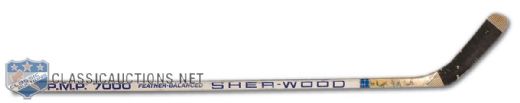 Bobby Smith Sher-Wood Signed Game-Used Stick