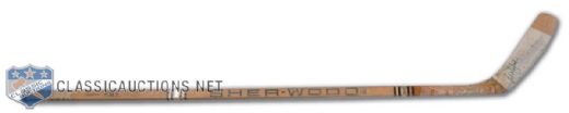 Rick MacLeish Sher-Wood Signed Game-Used Stick