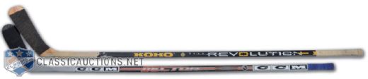Todd Harvey & Petr Prucha Game-Used Stick Collection of 2