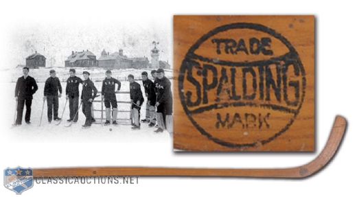 1880s Spalding Ice Hockey Ice Polo Stick (41")