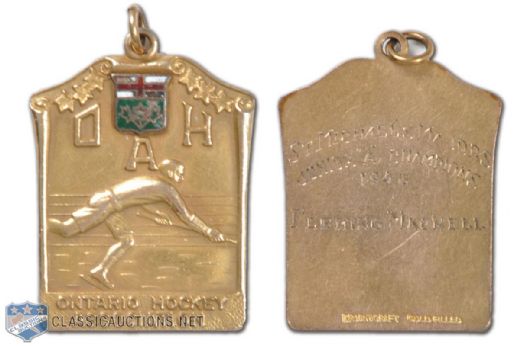 1945-46 Fleming MacKell OHA St Michaels Majors Junior A Champions Medal