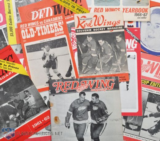 Detroit Red Wings 1960s Game Program Collection of 14