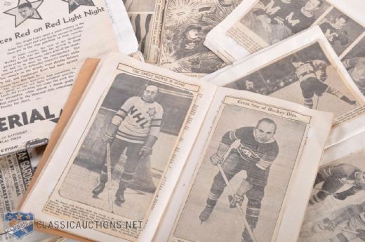 1930s Hockey Scrapbook Collection of 5