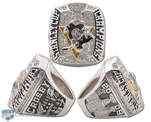 2009 Sidney Crosby Pittsburgh Penguins Stanley Cup Championship Replica Ring