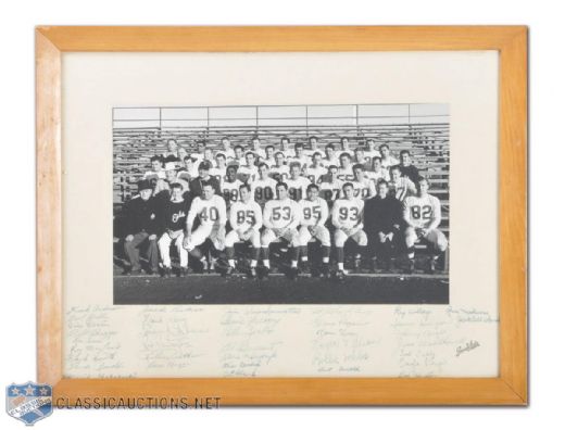 1954 Edmonton Eskimos Grey Cup Champions Framed Photo Team-Signed by 37 (15" x 19 1/4")
